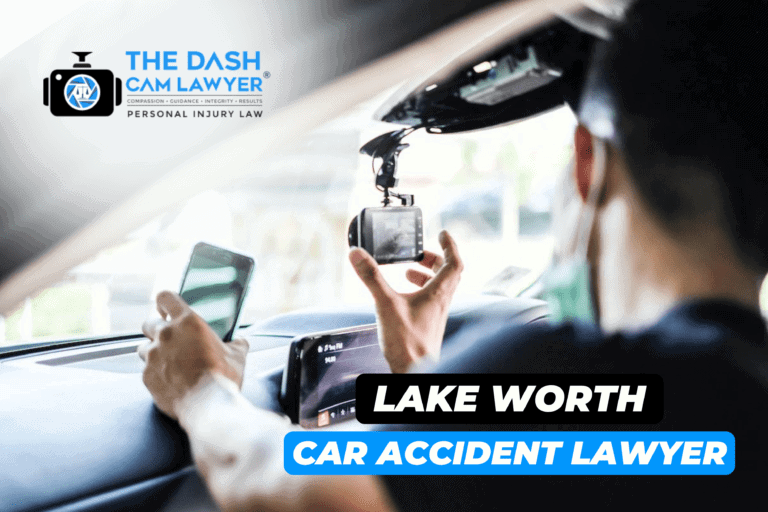 Car accident lawyer Lake Worth with dashcam footage for evidence and legal support.