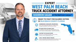 Expert West Palm Beach truck accident attorney Shannon Sagan of The DashCam Lawyer ready to fight for injured victims in Palm Beach County Florida