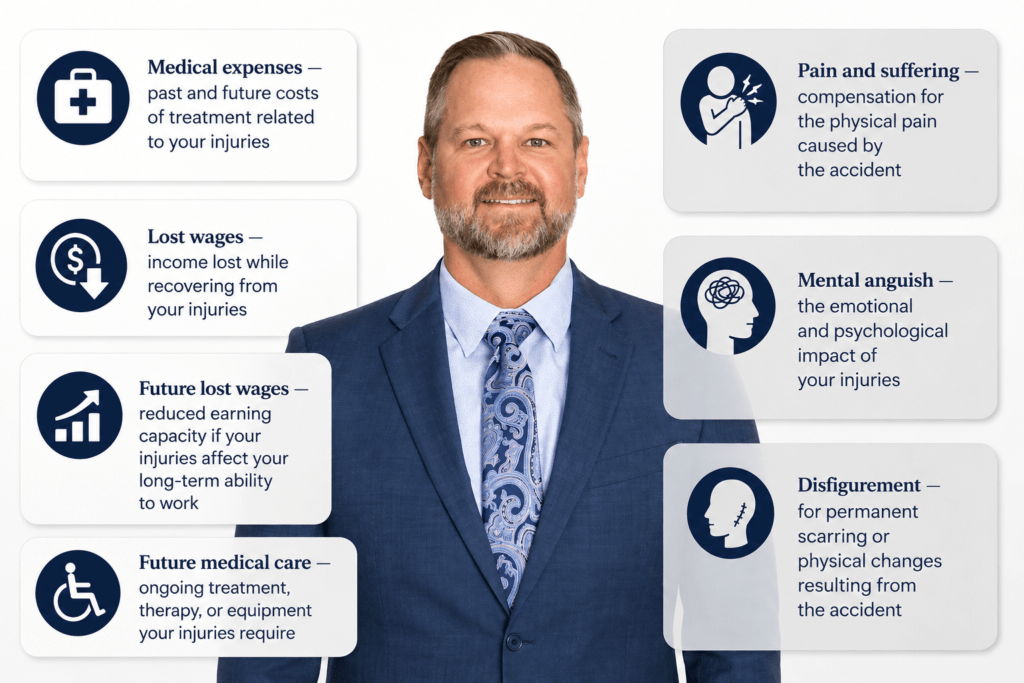 Personal injury compensation available in Palm Beach County Florida including medical expenses lost wages pain and suffering and wrongful death claims handled by The Dash Cam Lawyer