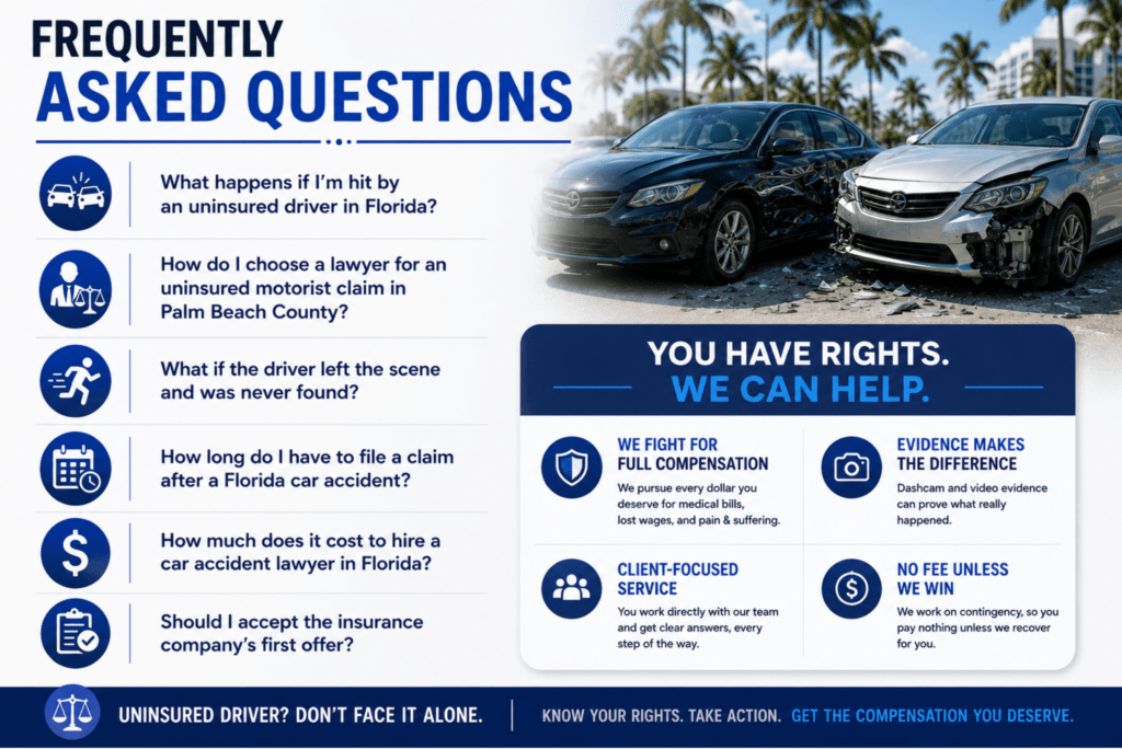 frequently asked questions about uninsured driver accident claims in Florida