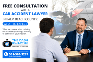 Free car accident lawyer consultation in Palm Beach County with The Dash Cam Lawyer